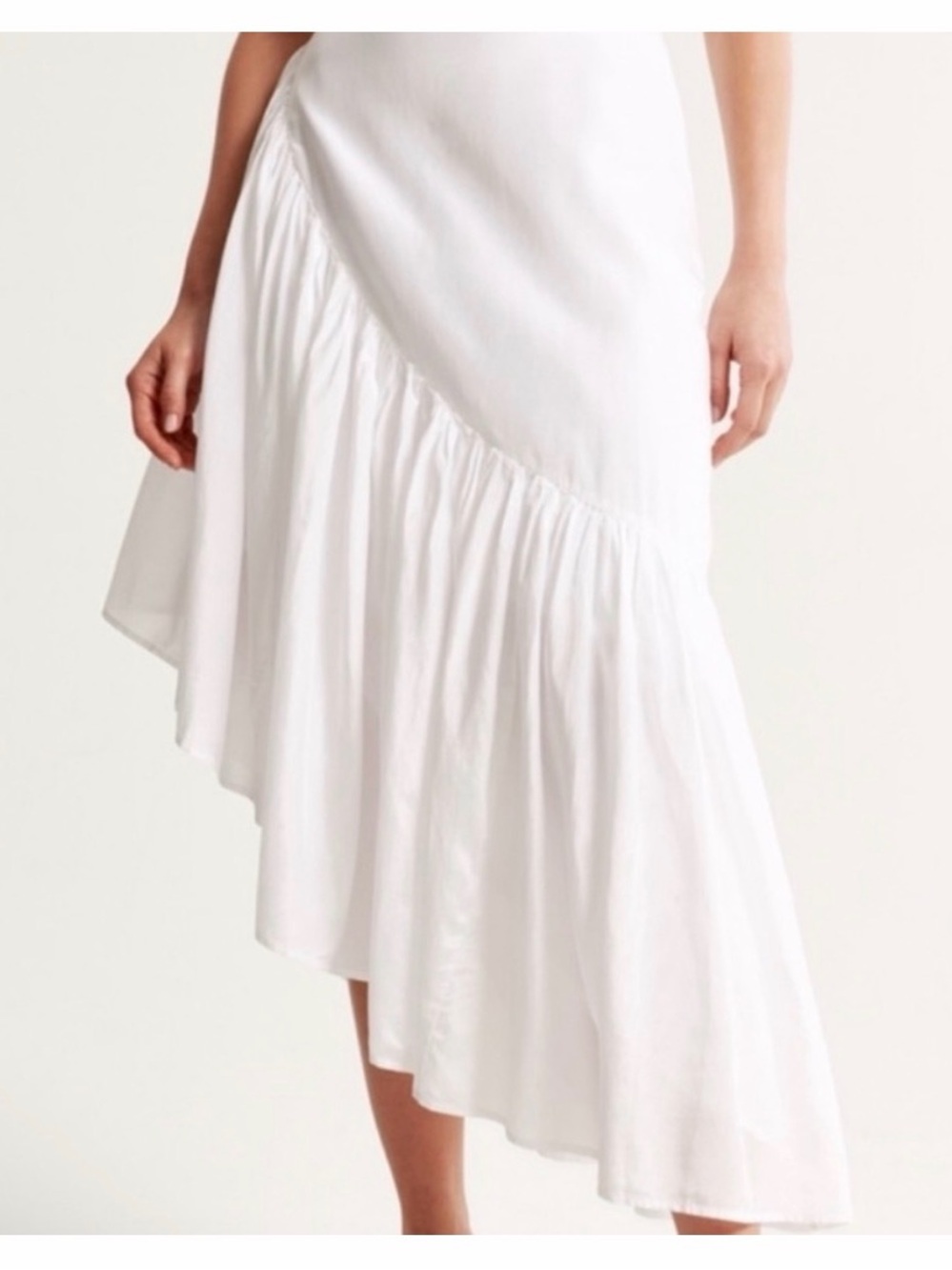 Abercrombie & Fitch White Asymmetrical Ruffle Midi Skirt

NWOT Size Small Tall